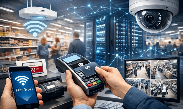 Цифровизация ритейла: Wi-Fi для торгового зала, видеонаблюдения и онлайн-эквайринга